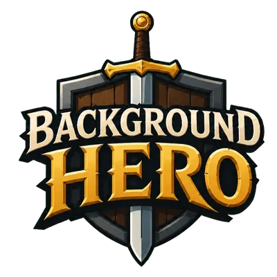 A glittering, brightly colored logo